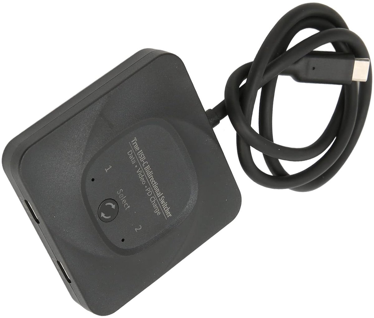USB C Switcher - Type C Splitter - Twee Computers Delen - Bidirectioneel 10Gbps - 8K 60Hz - Zwart