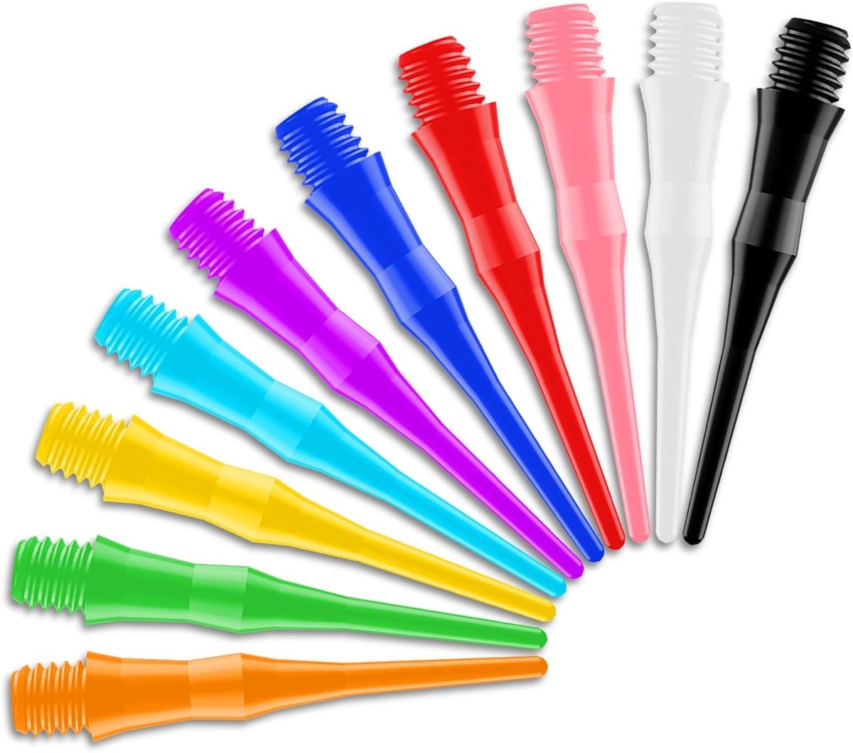 Dartpunten Kunststof - Reservepunten Darts - Darts Spelen - 2BA Schroefdraad - 500 stuks - Tien Kleuren