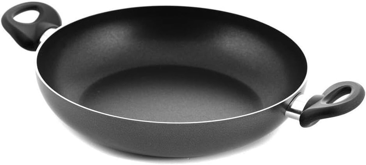 Antiaanbakpan 24 cm - Duurzame Kookpan voor Alle Kookplaten, Comfortabele Handgreep