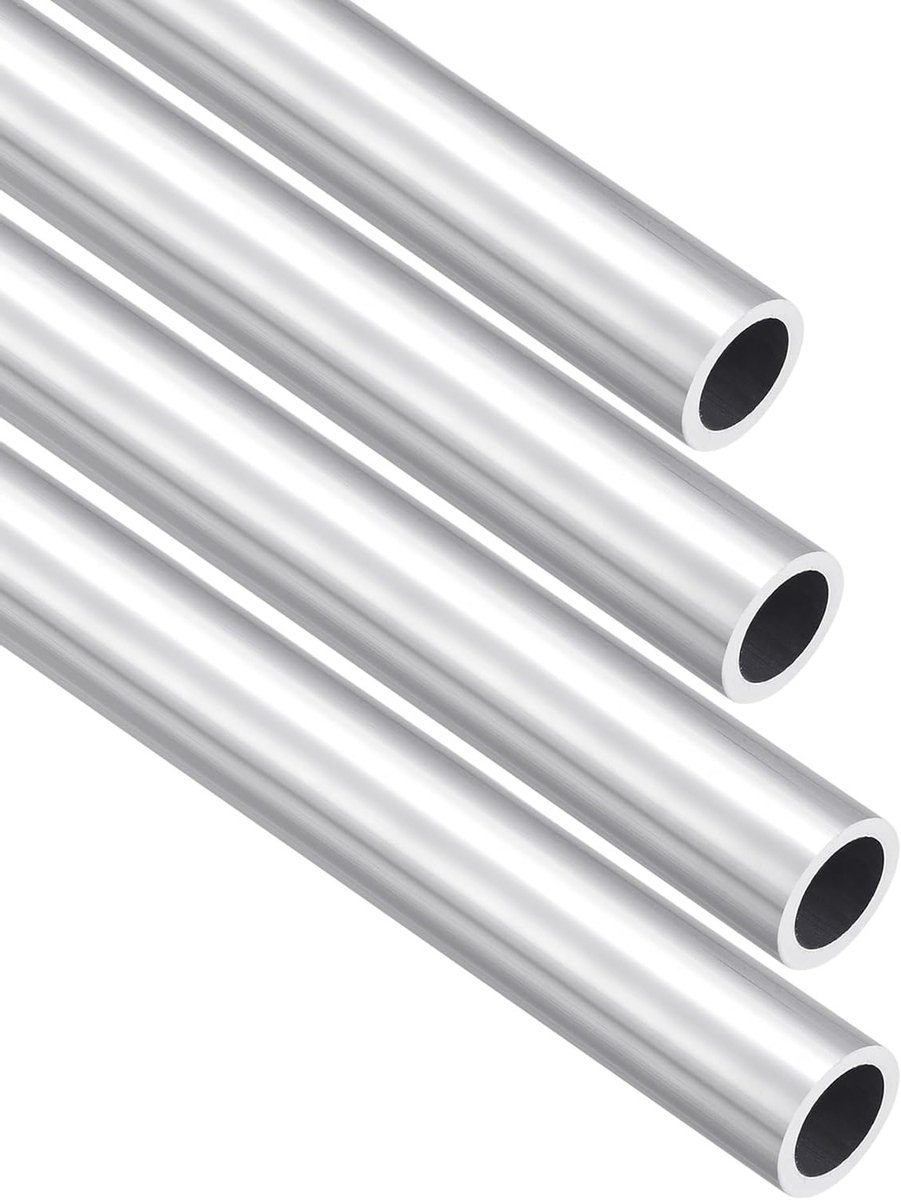 4 Stuks Aluminium Ronde Buizen 20mm OD x 18mm ID, 300mm Lengte voor Machinebouw en DIY Projecten