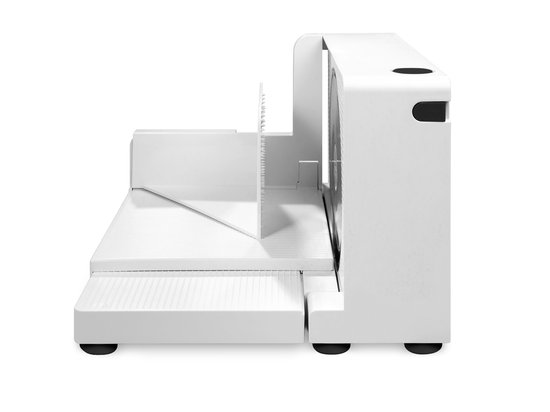 FRITEL SL 3081 Allessnijder – Broodsnijmachine en Snijmachine voor Charcuterie, Groenten & Fruit – Opvouwbaar – Instelbare Snijdikte 0-20 mm – Wit/Zwart — afbeelding 2
