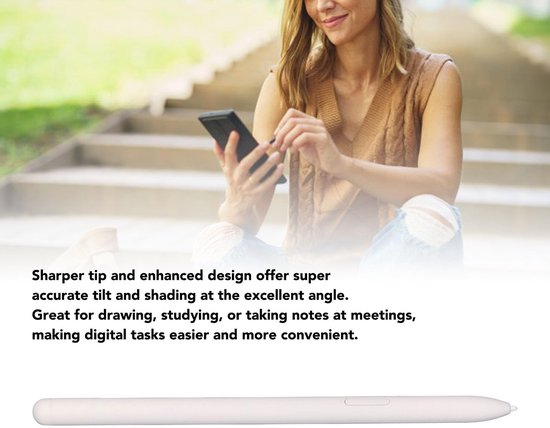 Dailygoody - Vervangende Styluspen - Aanraakscherm Stylus - 4096 Drukgevoeligheid - Draagbare Tablet-stylus - 5 Penpunten - Geschikt voor Tab S9 FE en — afbeelding 4