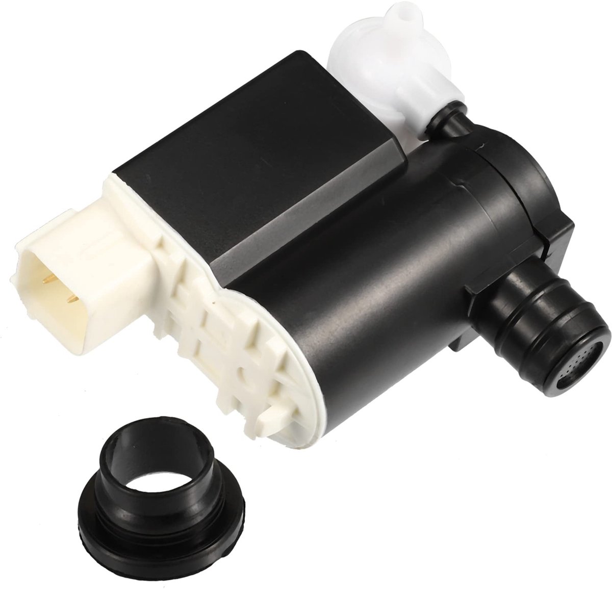 Dailygoods- Ruitenwissermotorpomp Eenvoudige Installatie - Tule - Vervangend Accessoire - 3 Pinnen - Kunststof/Metaal - Afmetingen 8.7x7.4cm - Ruitensproeiervloeistofpomp