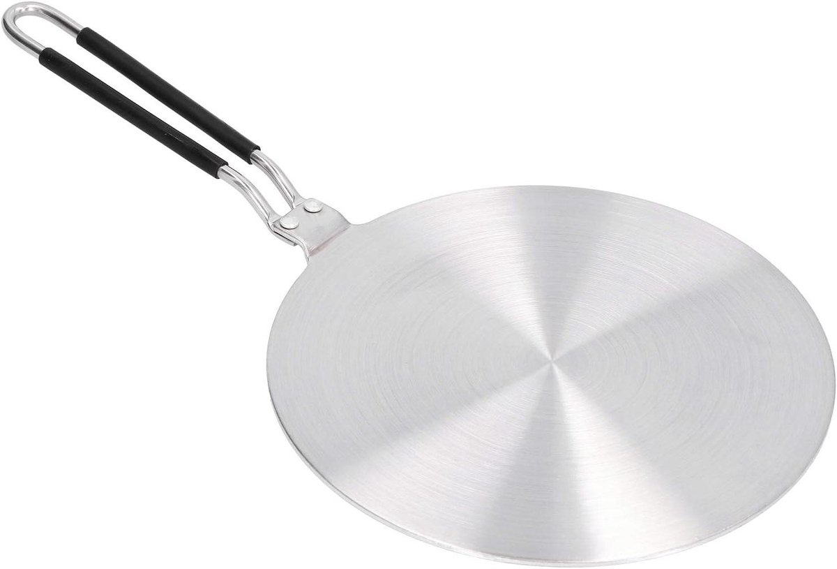 Warmteverspreider Plaat Inductie Converter Gelijkmatig Koken Anti-verbranding Handvat 40x23x3 cm Zilver