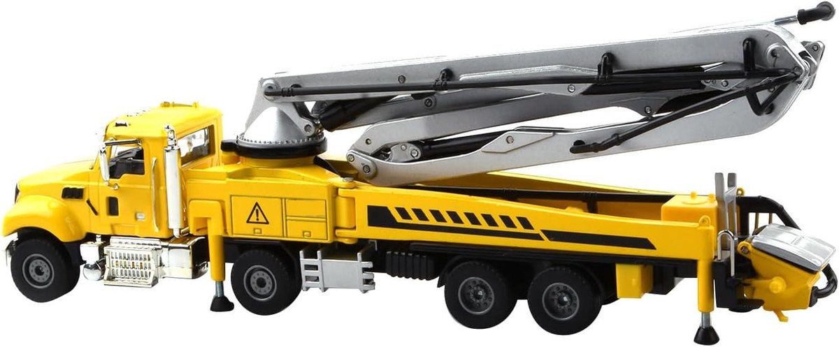 Betonpomp Truck - Bouwvoertuig Model - Verzamelen en Decoratie - Gedetailleerde Restauratie - Schaal 1:55 - Grijs