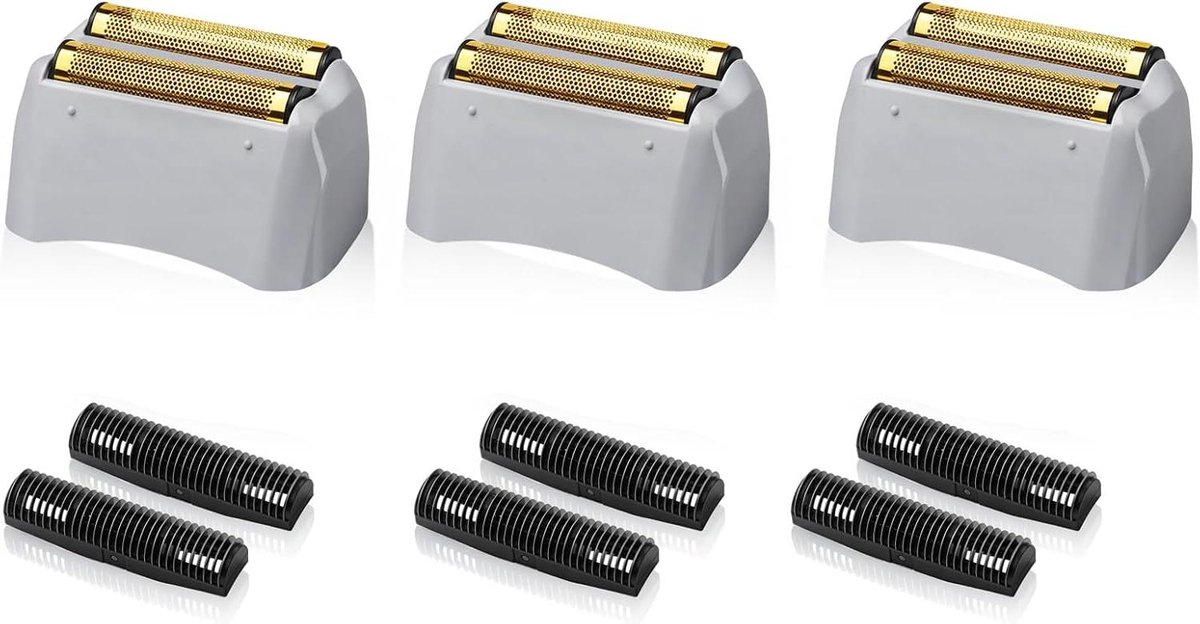 3 Pack Pro Scheerapparaat Vervanging Folie en Snijders compatibel met andis No.17150 scheerapparaat ProFoil Lithium vervanging" Golden