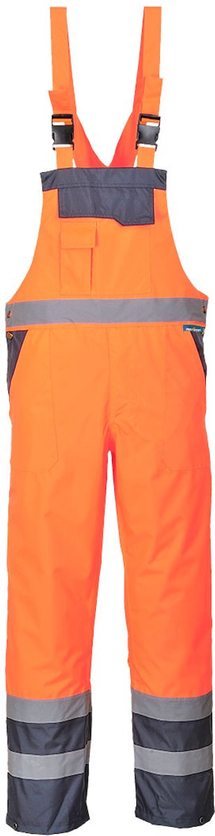 Portwest Twee Kleuren Amerikaanse Overall - Ongevoerd S488 - Oranje/Marine - 4XL
