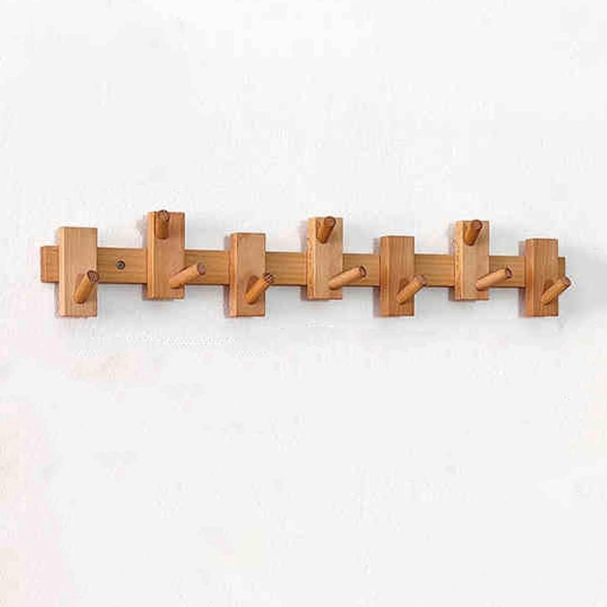 Wandkapstok - Muurhanger Hout - Jassen Ophangen - Boomstam Stijl - 70 cm - Natuurlijk