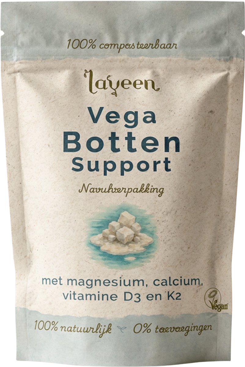 Laveen Vega Botten Support Navulverpakking- Magnesium + calcium complex - 30 capsules - 100% natuurlijk