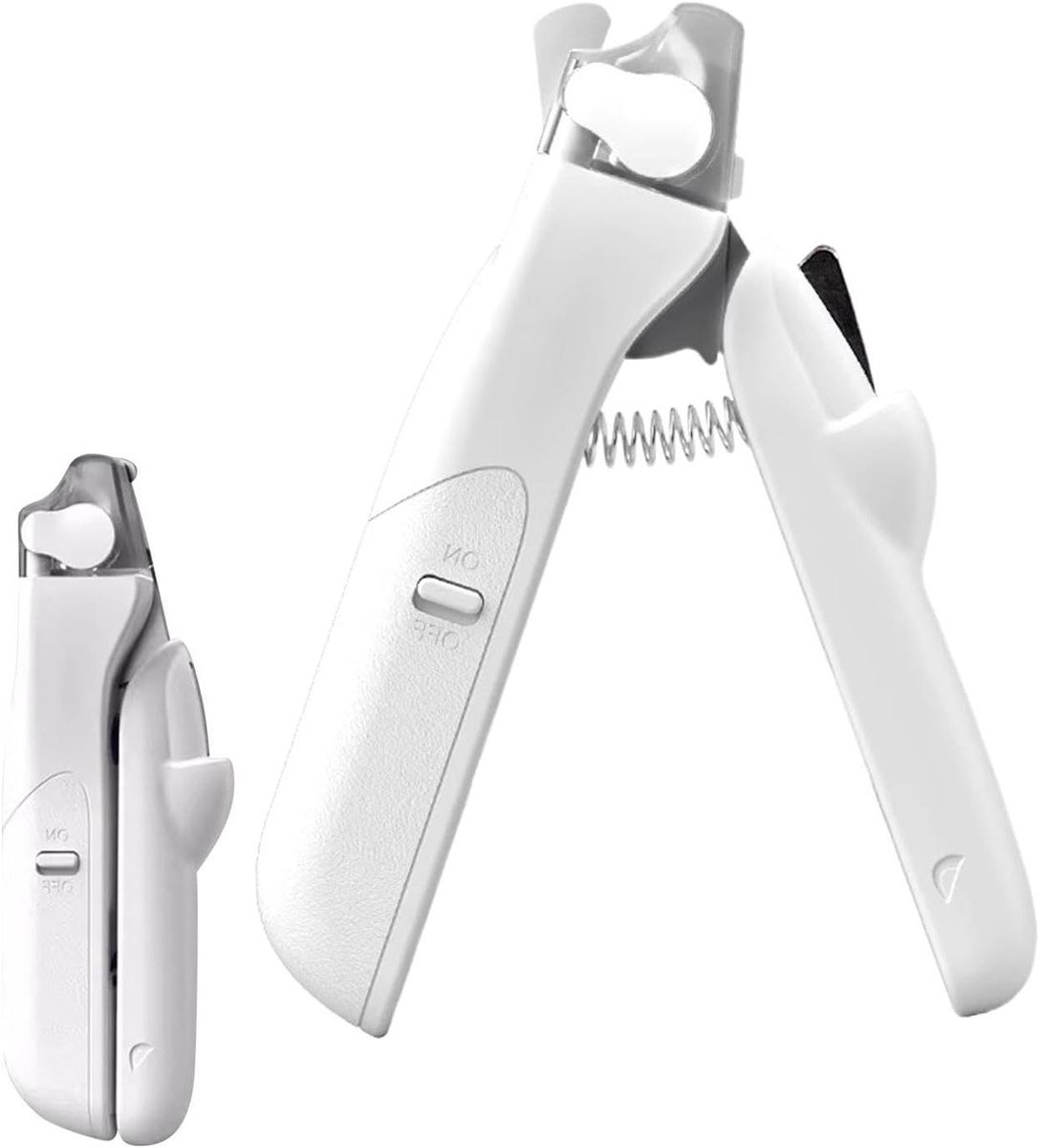 Huisdier Nagelknipper - Katten Klauw Schaar - Veilige Pootverzorging - Geïntegreerde LED Lamp - 15 cm Lengte - Grijs