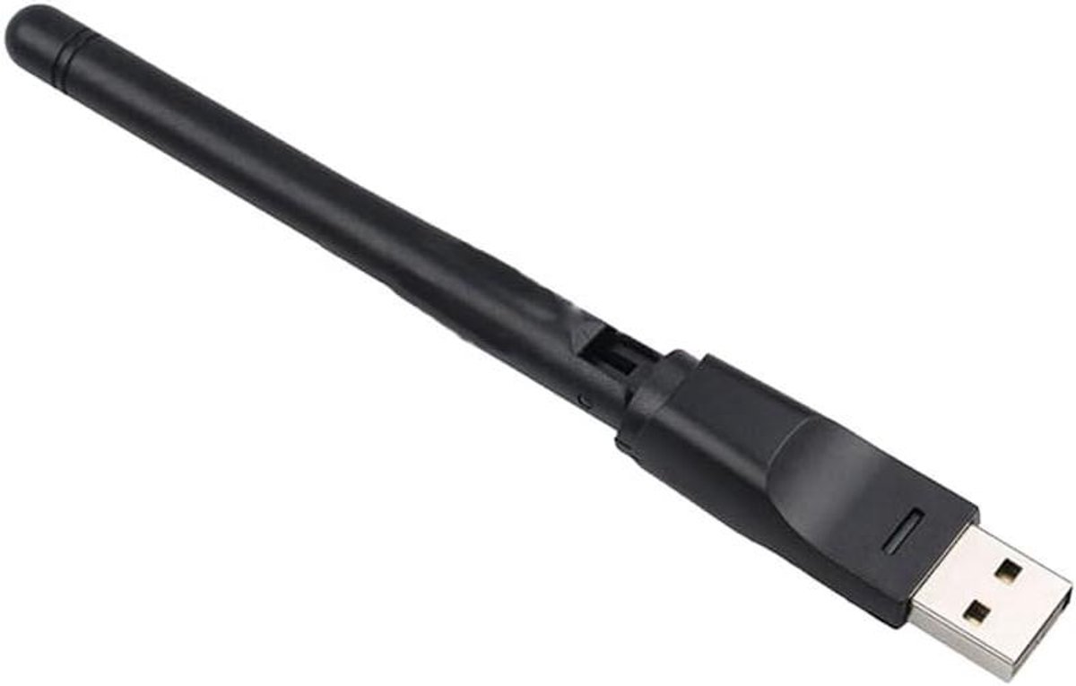 Draadloze WiFi Adapter - USB Netwerkkaart - Internet Verbinding - 150 Mbps Snelheid - Compact Formaat - Zwart