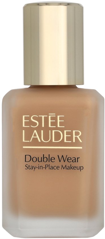 Estée Lauder Double Wear foundation flesje, medium bruin, met gouden dop.