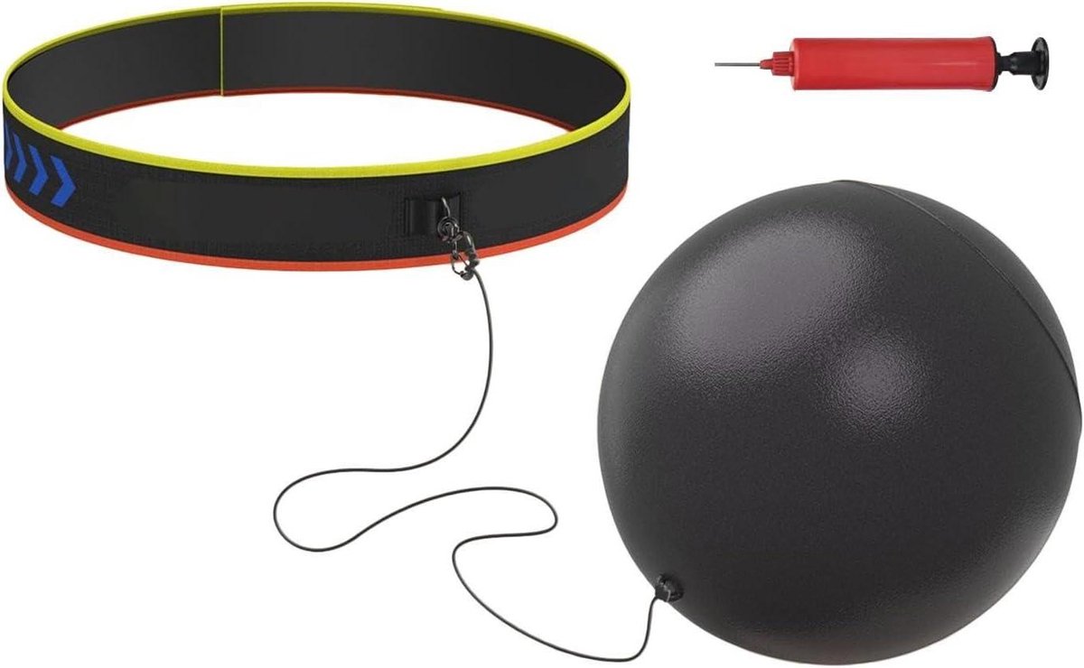 Boksbal met Hoofdband - Reflexbal Boksen - Reactiesnelheid Trainen - Opblaasbaar Ruimtebesparend - Verstelbaar - Zwart