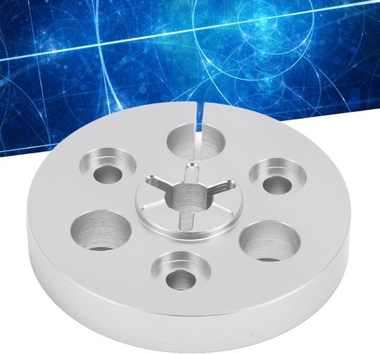 Lege Tape Spoel - Adapter Hub - Muziek Archiveren - CNC Aluminium - 7 Inch - Zilver — afbeelding 3