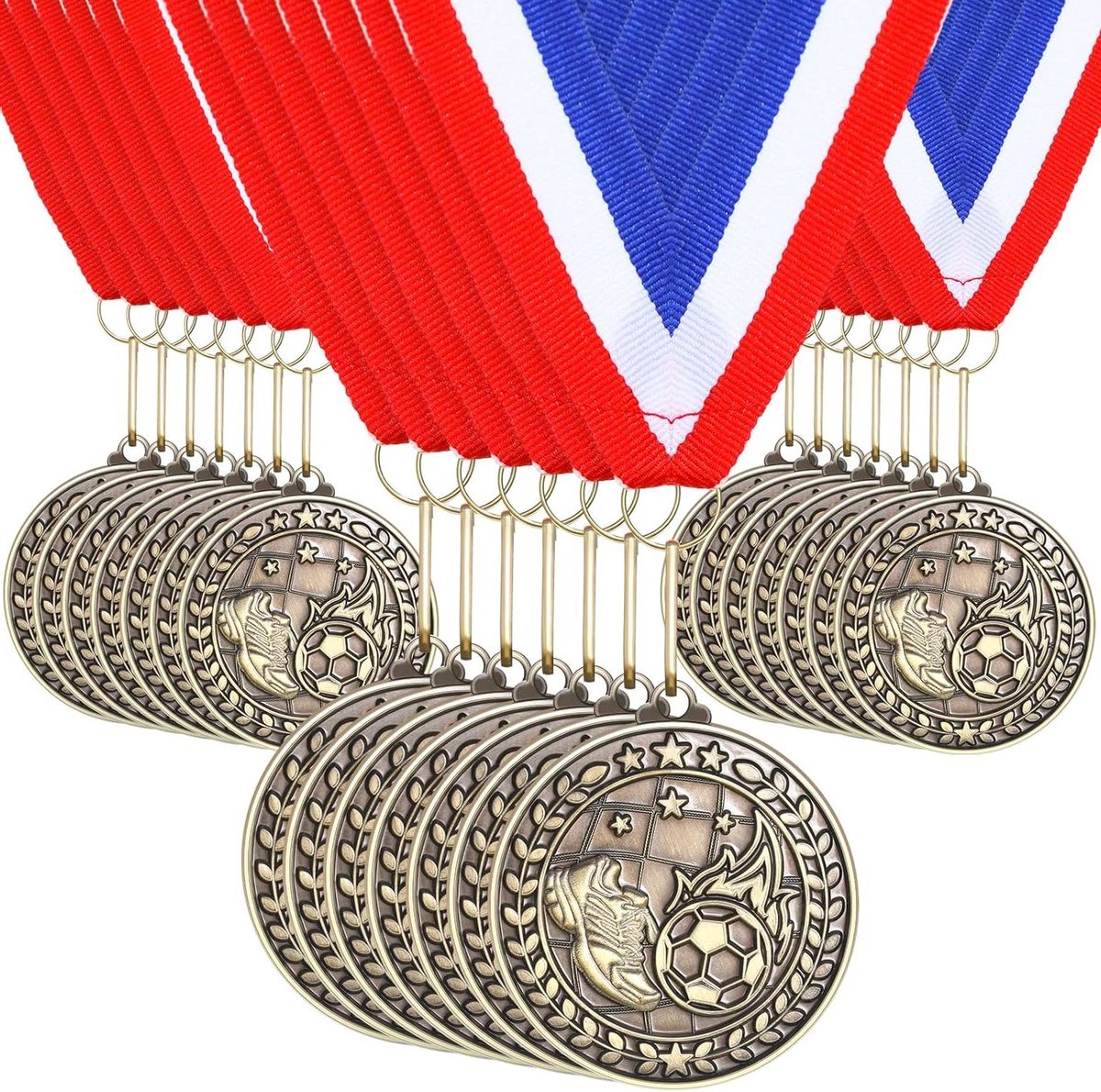 Gouden Medailles - Trofee Medailles - Sport Prijzen - Robuust Metaal - 30 Stuks - Goud