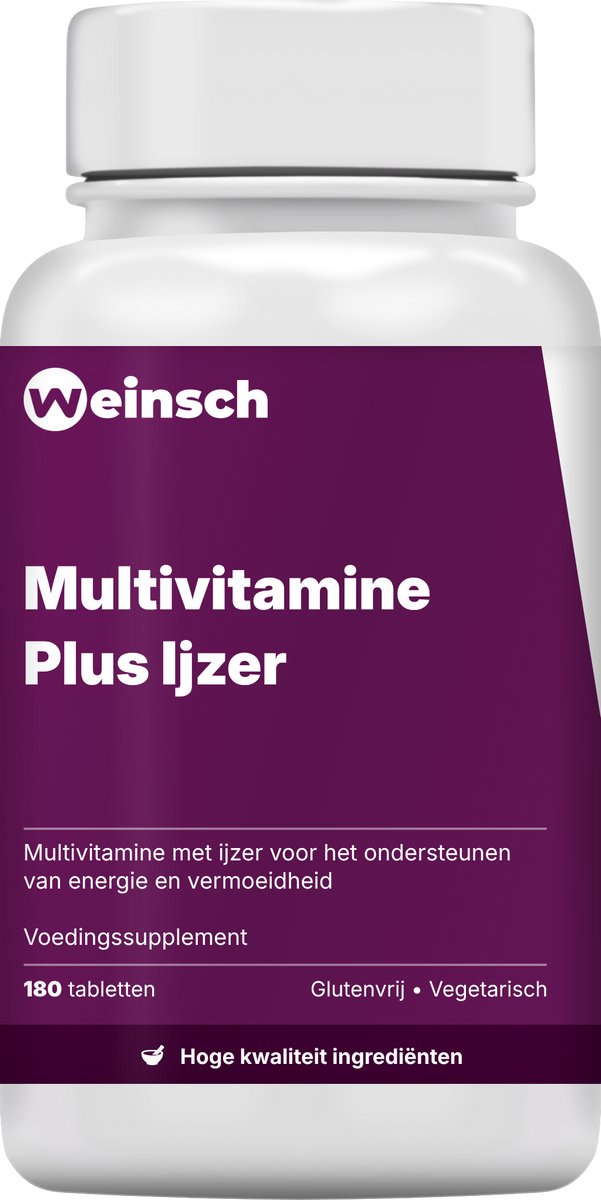 Weinsch Multivitamine Plus Ijzer | 459mg | 180 tabletten