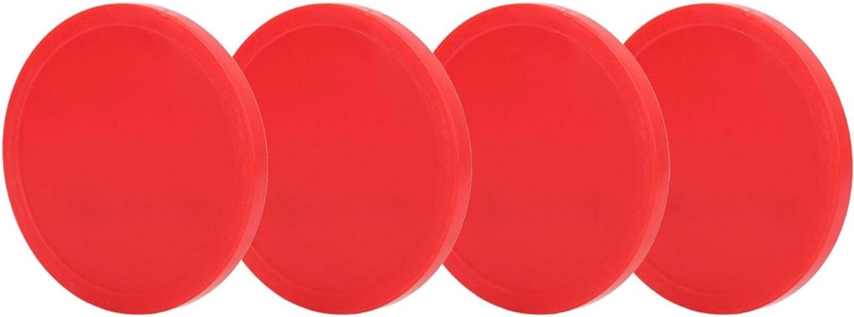 Airhockey Pucks - Spel Accessoires - Thuis Spelplezier - Duurzaam Kunststof - Drie Maten - Rood