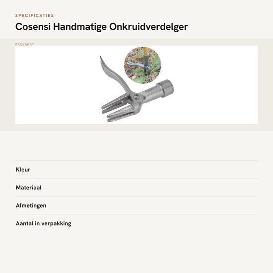 Handmatige Wortel Onkruidtrekker voor Efficiënt Wieden - Onkruid Wieder Gereedschap - Praktische Wortel Picker voor Tuinen en Binnenplaatsen van Merkloos	 — afbeelding 3