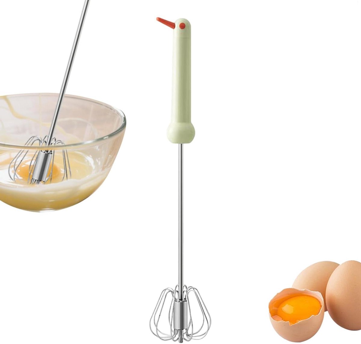 Keuken Garde - Spatel Mixer - Beslag Maken - Arbeidsbesparende Rotatie - 34 cm - Groen