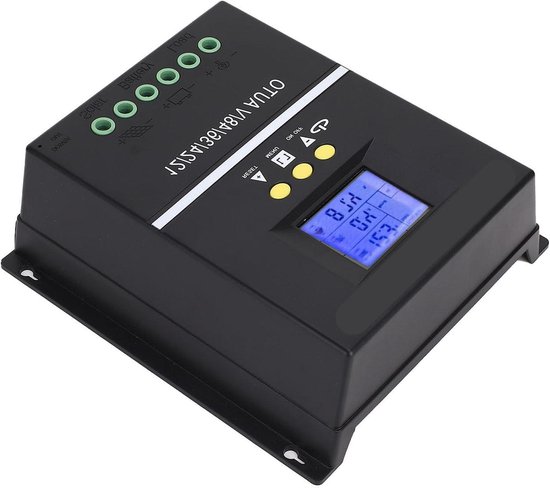 MPPT Zonnecontroller - Laadregelaar Solar - Energiebeheer Thuis - Verbeterde MPPT Technologie - 60A - Zwart