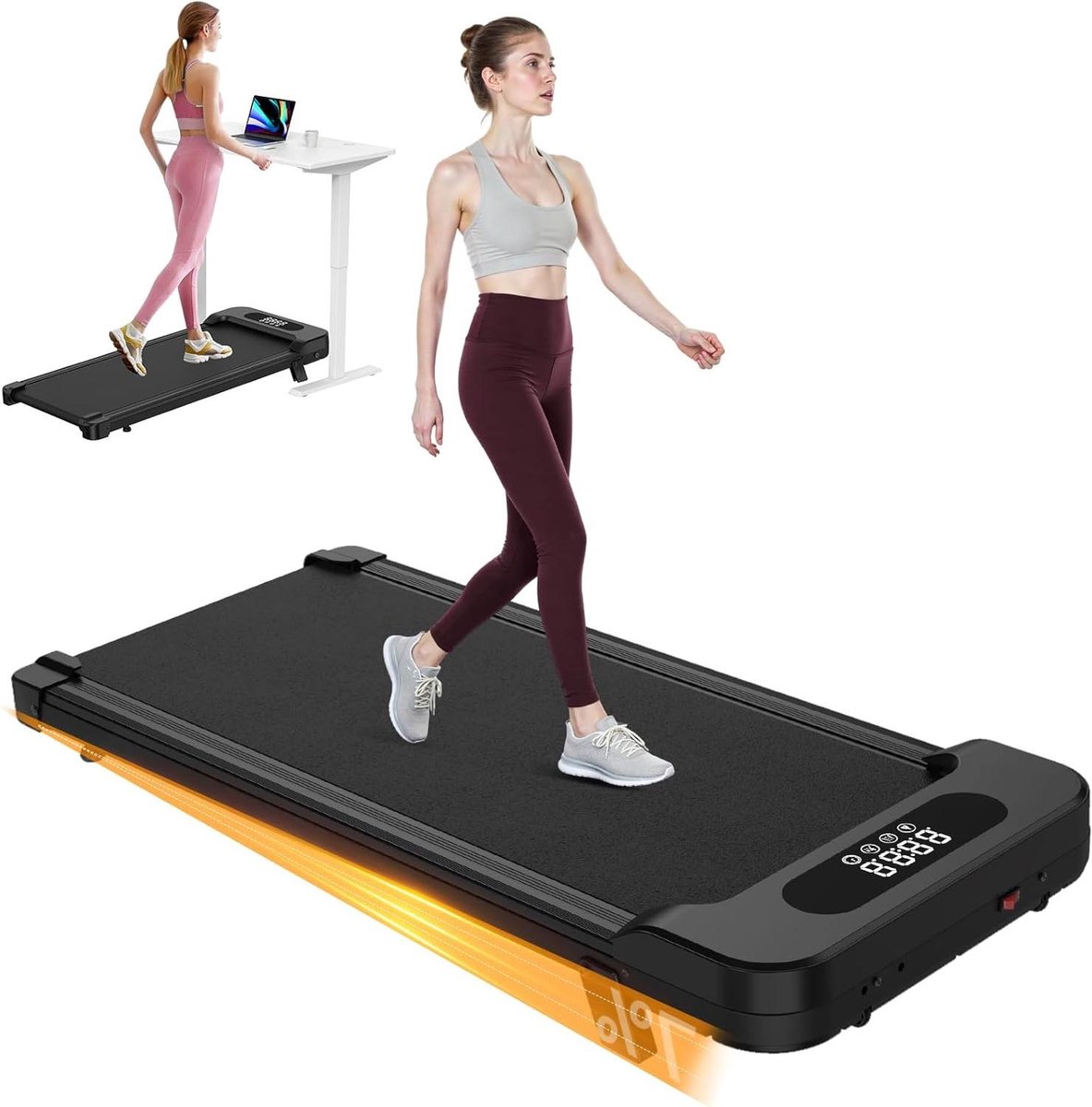 Loopband voor thuis - Onderbouw loopband - Thuis trainen - Stille motor helling - 130 kg draagvermogen - Zwart