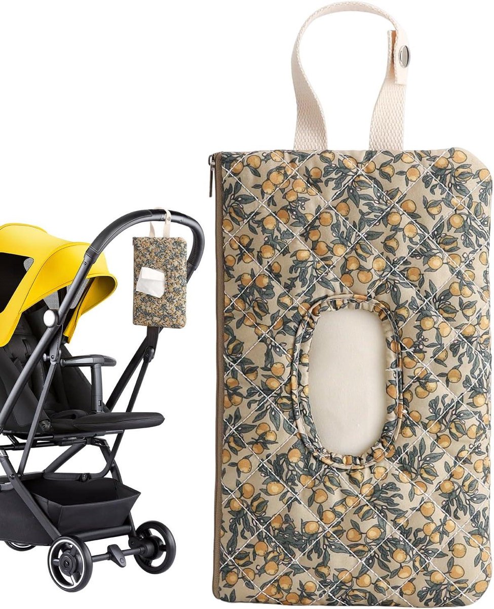 Navulbare doekjesdispenser - Draagbare vochtige doekjes - Onderweg Hygiëne - Waterdicht en lekbestendig - 20 x 10 cm - Meerkleurig