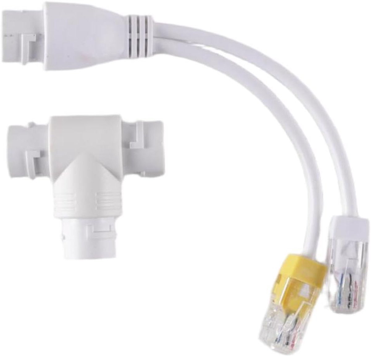 Netwerk Splitter - PoE Adapter - Netwerk Uitbreiden - Waterdicht Ontwerp - 100M Bereik - Zwart