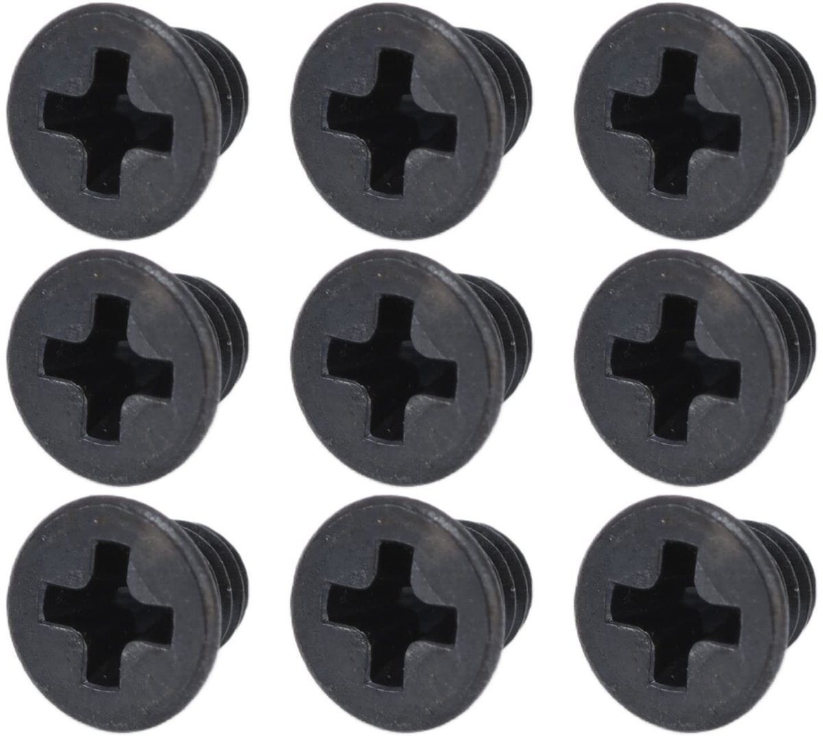 Dailygoods- Verzonken Schroeven 50 Stuks - M3 - Gegalvaniseerd - Dip Spin Zwart Coating - Professioneel Gereedschap - Verzonken Ontwerp