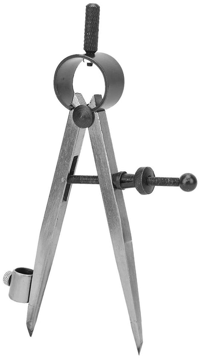 Dailygoods- Vleugelverdeler Verstelbaar - Roterende Tekengereedschap - Koolstofstaal - Lichtgewicht - Compact Formaat - Nauwkeurig Lijn Trekken - Kompas