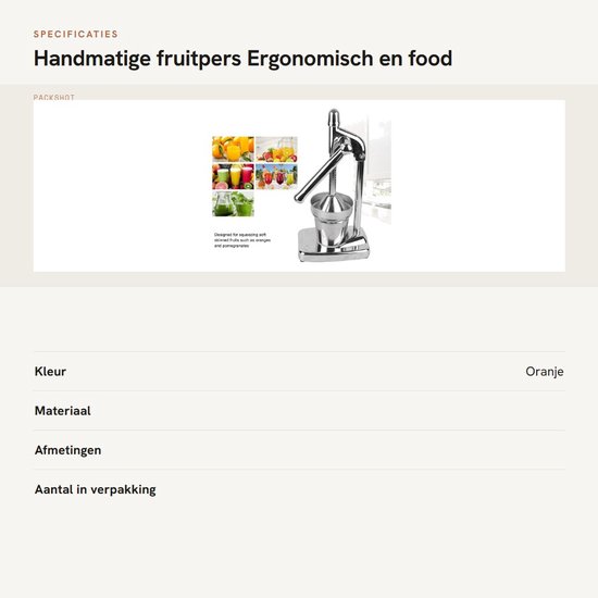 Dailygoods- Fruitpers Handmatig - Ergonomische Handgreep - Food Grade Roestvrij Staal - Compact Ontwerp - Geschikt voor Sinaasappels - Thuisgebruik - Sinaasappelpers van Dailygoods — afbeelding 3