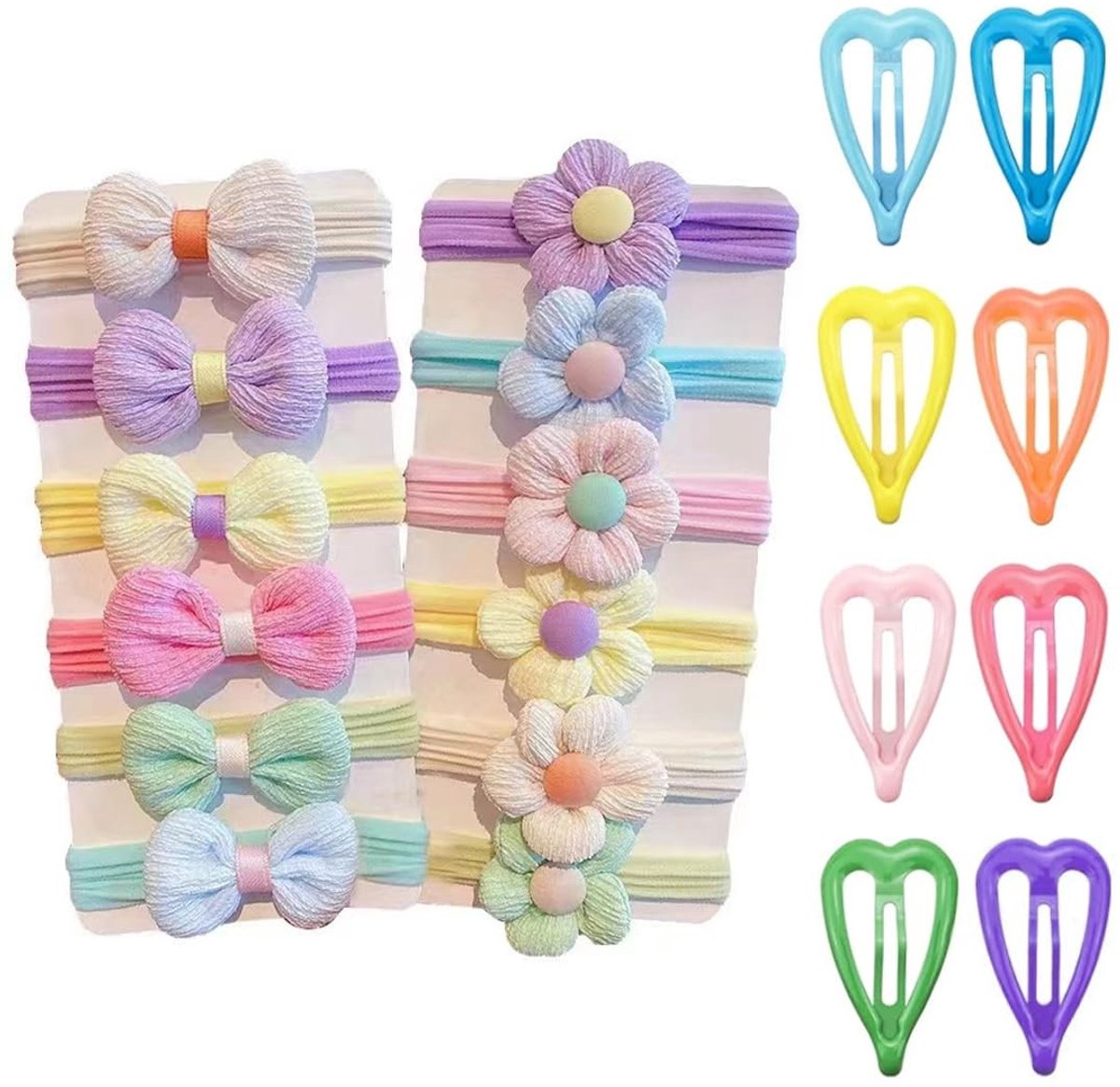 Dailygoods- Haarelastiekjes 20 Stuks - Haaraccessoires - Zacht voor het Haar - Geschikt voor Peuters - Voor Sport en Spelletjes - Eenvoudig Stylen - Haarband