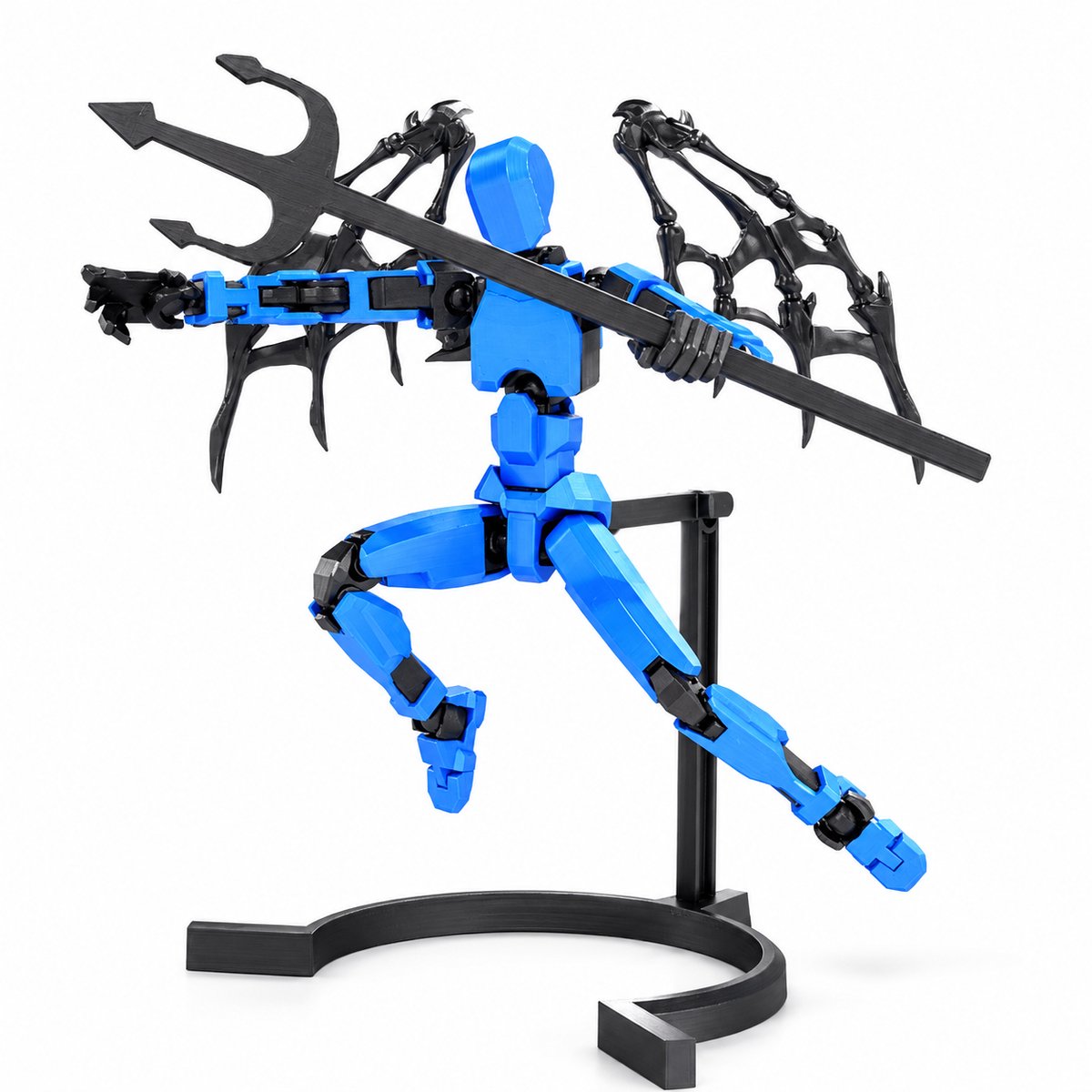 Enluxe T13 Stick Figure – Inclusief Vleugels en Stand – DIY Set Blauw/Zwart