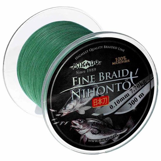 Mikado Nihonto X4 Vlechtlijn Groen 0.10mm 300m — afbeelding 2