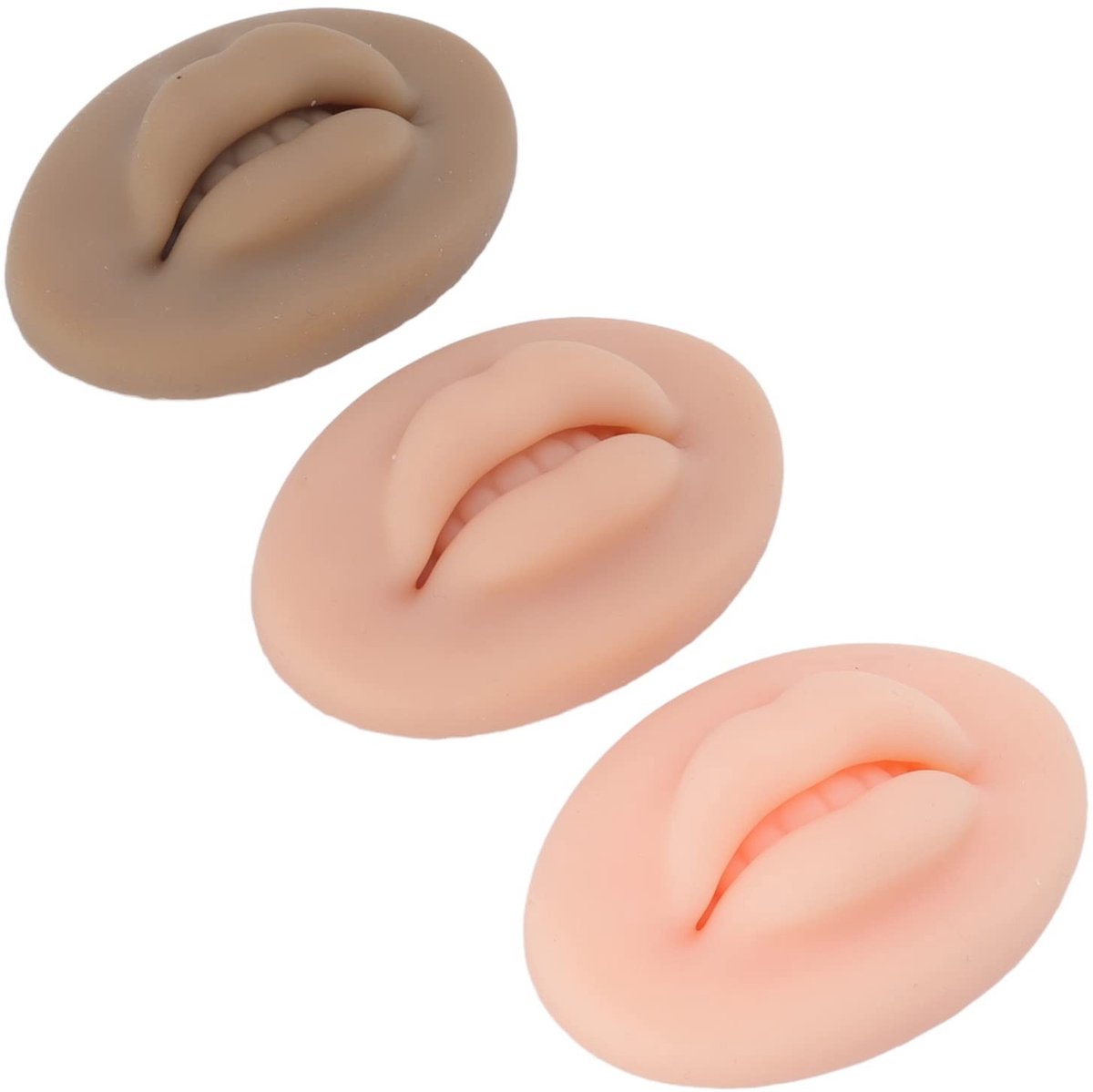 Dailygoods- Oefenlippen 3D Design - Siliconen Set - Tattoo Training - Cosmetische Oefening - Nep Lippen - Verbeter Tatoeëervaardigheden - Tatoeage Oefenmateriaal