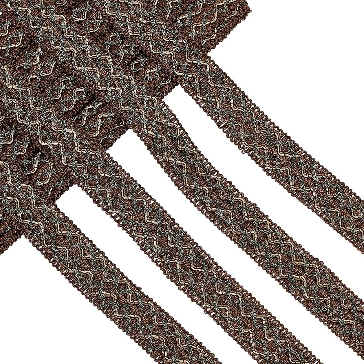 Dailygoods- Kant Vintage - Polyester Gimp Braid Trim - 1-1/8 inch Breedte - 12,5 m Lengte - Decoratie - Doe-het-zelf Ambachten - Lint