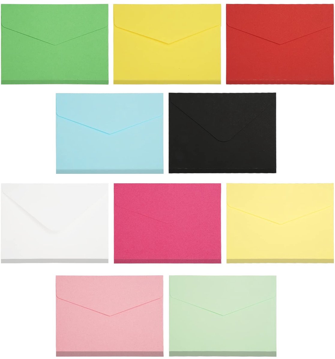 Dailygoods- Mini-Enveloppen 100 Stuks - 10,3x8 cm - Kleurrijk - Kleine Kuverts - Cadeaukaarten - Wenskaarten - Hoogwaardig Papier