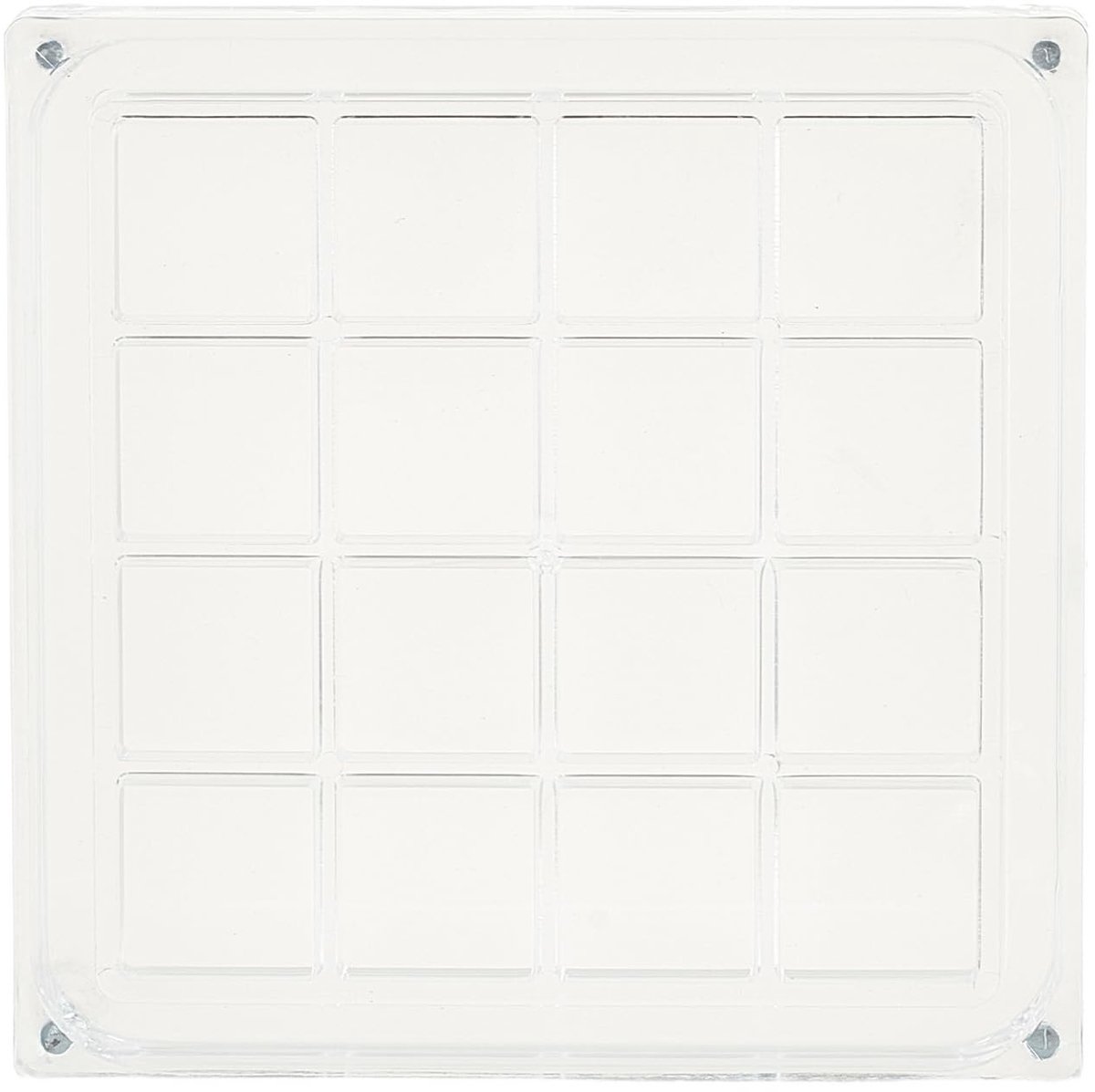 Dailygoods- Opbergdoos Transparant - Opbergdoos voor Schelpen - Compact - Draagbaar - Magnetische Sluiting - 16 Vakjes - Opbergbox
