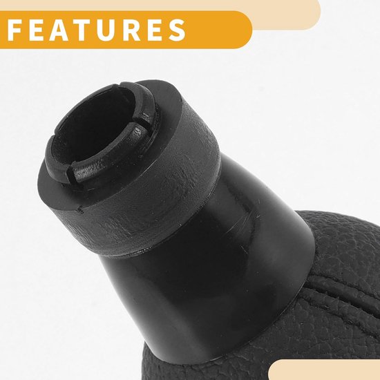 Schakelknop Handgeschakeld - Pookknop Versnellingspook - Auto Interieur Upgraden - Ergonomisch Ontwerp - 5 Snelheden - Zwart Zilver — afbeelding 4