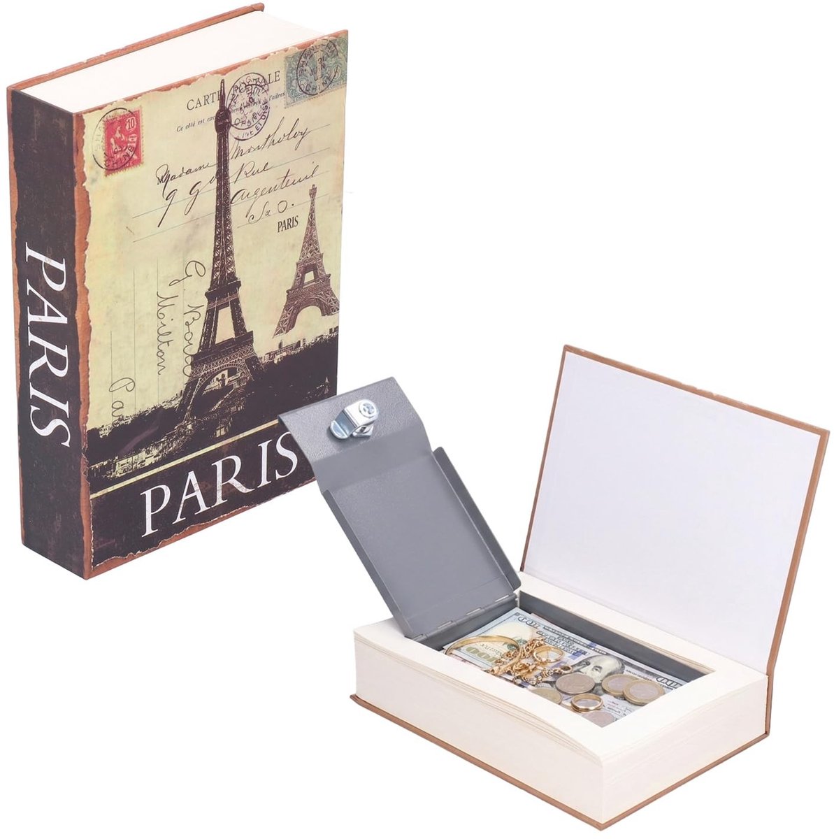 Dailygoods- Boekkluis met cijferslot - Verstevigd ontwerp - Veilig opbergen - Discreet boeklook - Opbergdoos voor waardevolle spullen - Afmetingen 22 x 15 x 4,6 cm - Verstopkluis