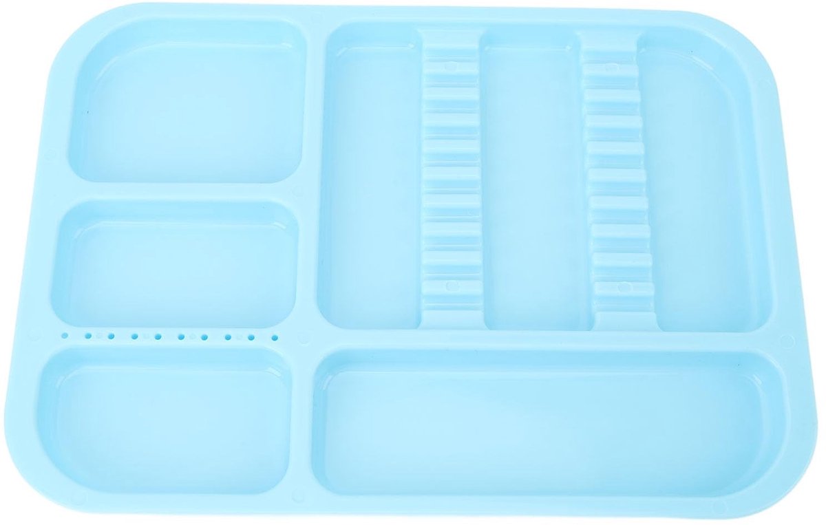 Dailygoods- Instrumentenbak Compact - Opbergdoos met Compartimenten - Duurzaam Plastic - Voor Mondgezondheidsprofessionals - Veelzijdig Gebruik - Lichtgewicht Ontwerp