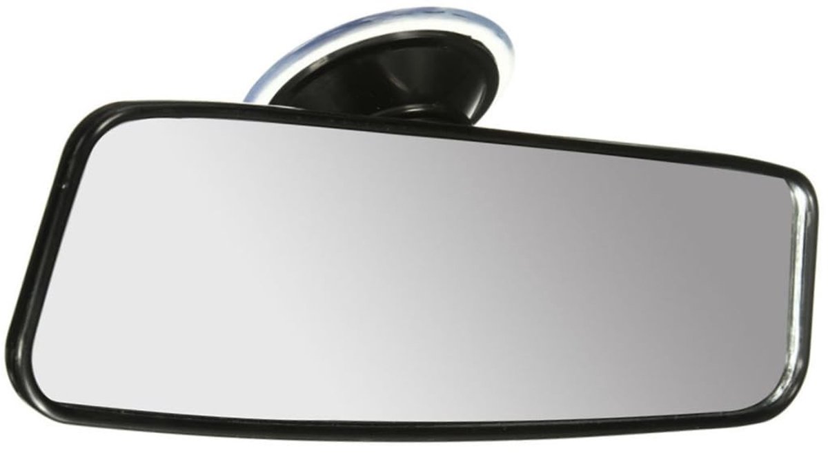 Dailygoods- Binnenspiegel groothoek - Achteruitkijkspiegel met zuignap - Autospiegel voor vrachtwagen/auto - Eenvoudige installatie - 20 x 6 cm - Hoge helderheid