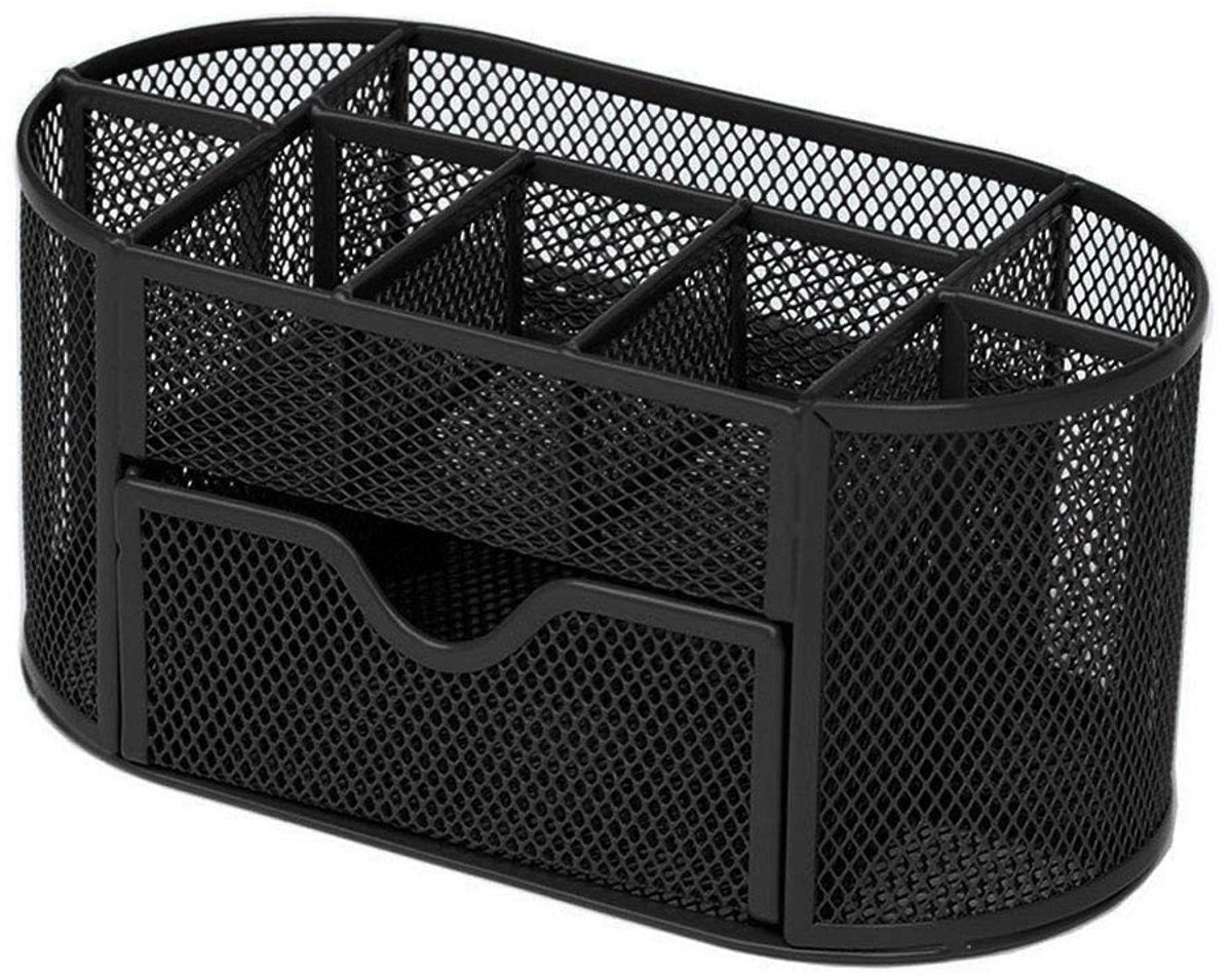 Dailygoods- Bureau Organizer - 8 Vakken - Pennenbakje - Onderste Lade - Metaal - Bureau Accessoires - Ruimtebesparend Ontwerp - Pennenhouder