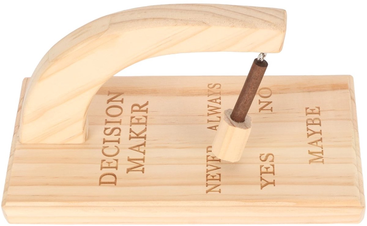 Dailygoods- Beslisser Eikenhout - Magnetische Beslisser - Creatieve Selector - Innovatieve Oscillerende Standaard - Snelle Beslissingen - Eenvoudige Installatie - Beslissingshulp