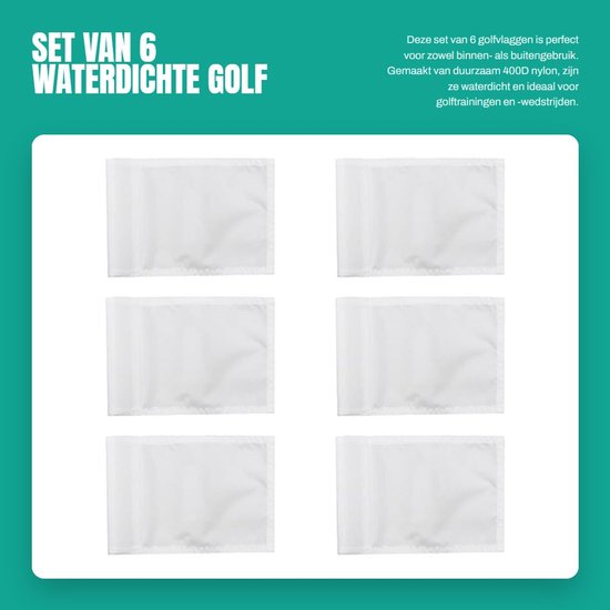 Dailygoods- Golf Vlaggen 6 Stuks - Waterdichte Nylon Vlaggen - Draagbare Golfdoelvlaggen - Indoor/Outdoor Gebruik - Slijtvast en Eenvoudig Schoon te Maken - Doelvlaggen van Dailygoods — afbeelding 5