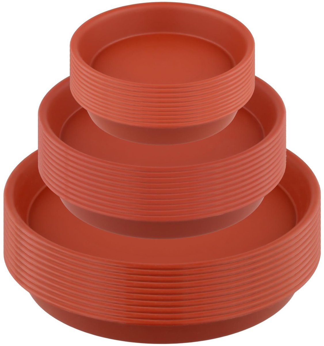 Dailygoods- Plantenschotels Set van 30 - Ronde Plastic Schotels - Waterdicht Ontwerp - Druppelbakken voor Bloempotten - Ideaal voor Binnen/Buiten - 16/20/26 cm - Plantenbakschotels