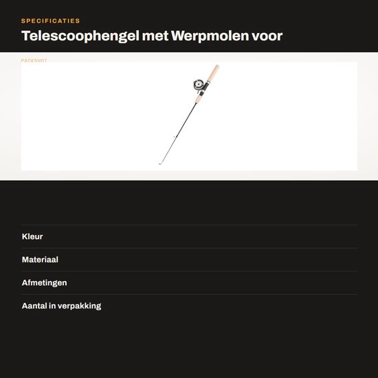 Dailygoods- Telescoophengel Draagbaar - IJshengel - Werphengel - Glasvezel - 130 g - Metalen Vismolen - Ijsvishengel van Dailygoods — afbeelding 2