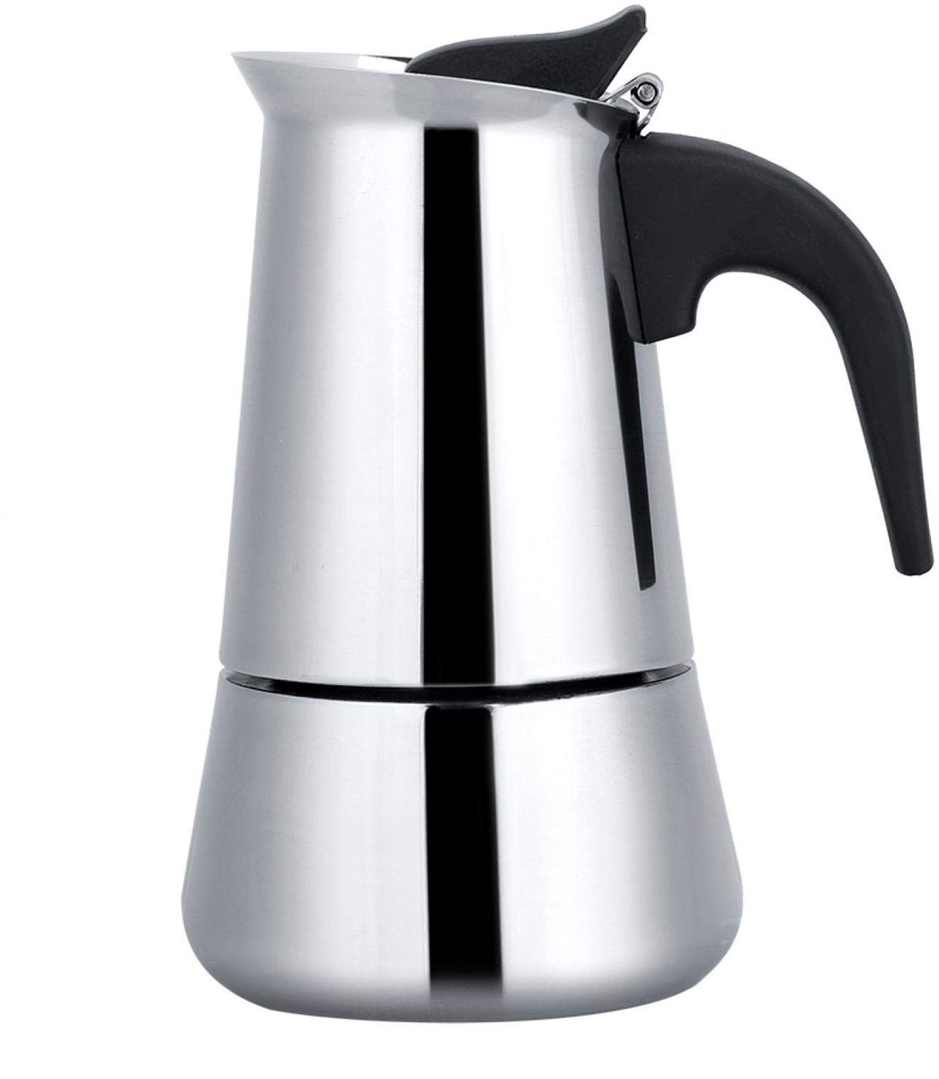 Dailygoods- Espressomachine 450 ml - Roestvrij Staal - Koffiezetapparaat voor Thuis - Campingkoffiekoker - Geschikt voor Gas/Electric/Inductie - Eenvoudige Bediening