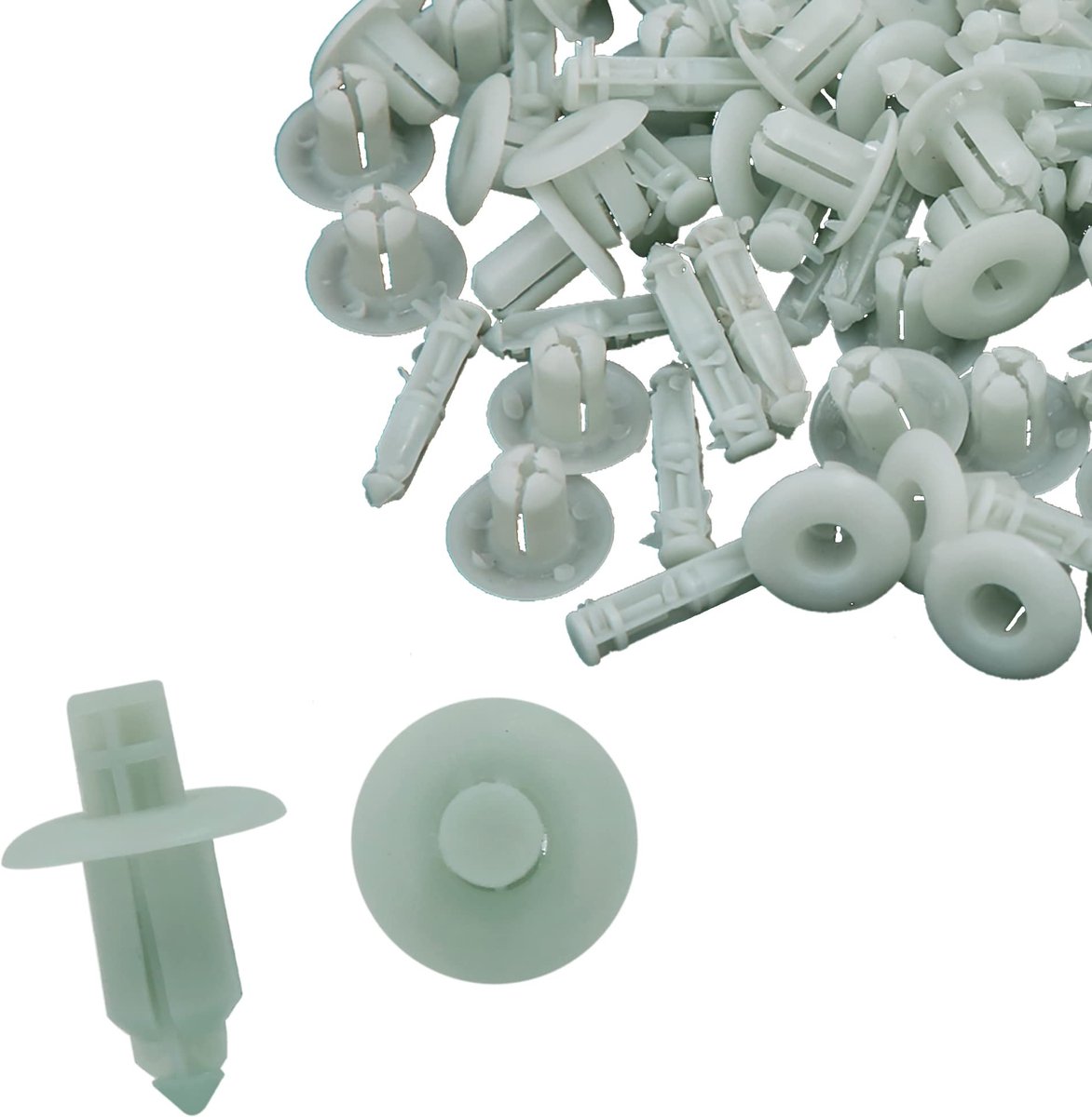 Dailygoods- Klinknagels 7mm - Spatbord Clips - Kunststof - Set van 50 - Bevestigingsclips Auto - Sluiting