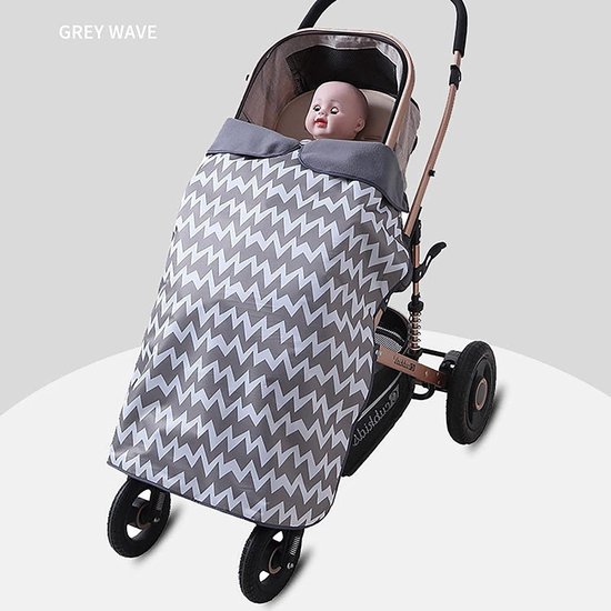 Baby Kinderwagen Deken - Buitenwarmer - Warm Blijven - Waterdicht Winddicht - 86x70cm - Zwart — afbeelding 2