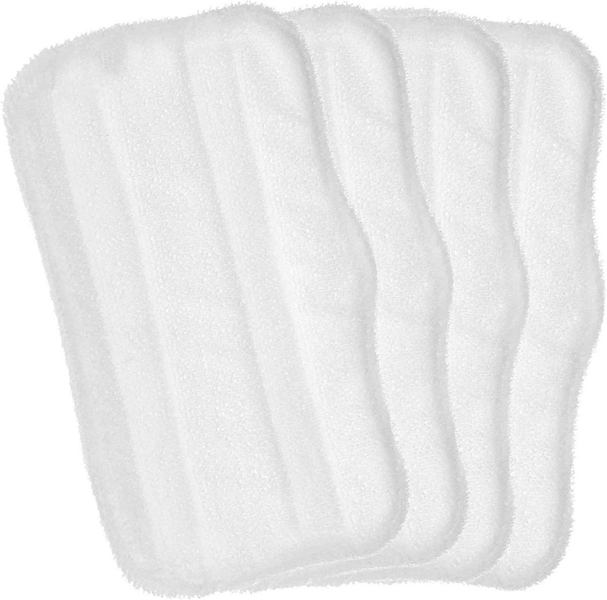 Reservepads Stoommop - Wasbare Pads - Vloeren Reinigen - Set van 4 - Voor Stoomreinigers - Wit